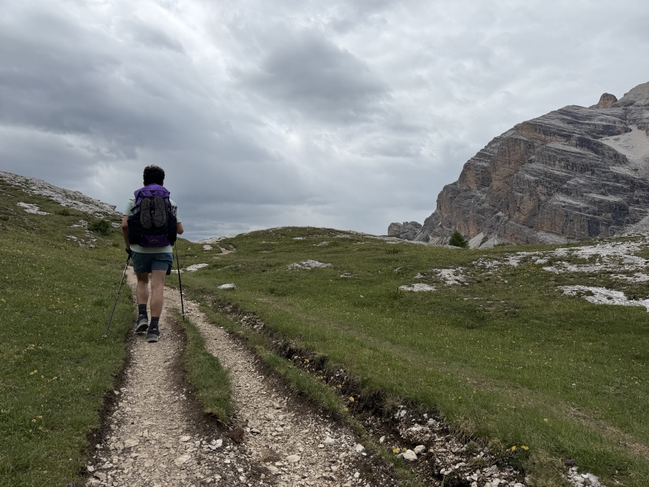 Sam Hikes towards a Pass